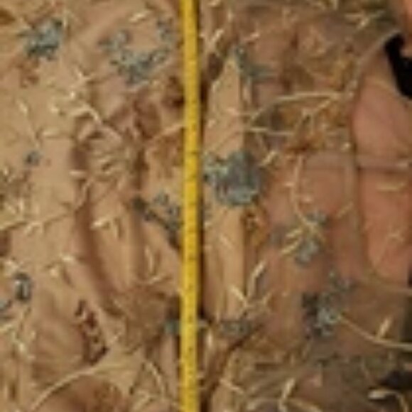 JS Collections Daphne Flutter Sleeve Column Sheath Blush Multi Color Gown Discou - Picture 12 of 14